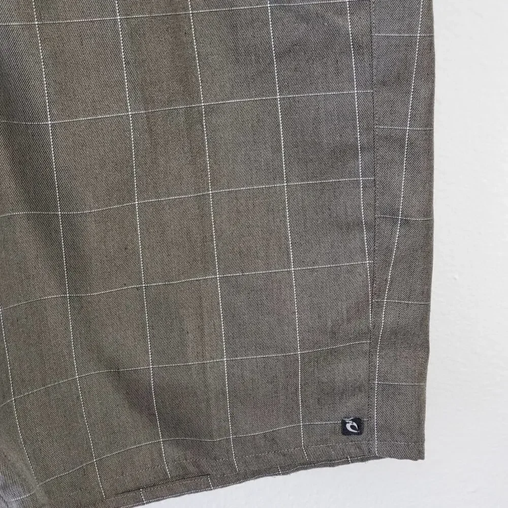 Rip Curl men's plaid active athletic‎ skate surfing board shorts men's size 32
